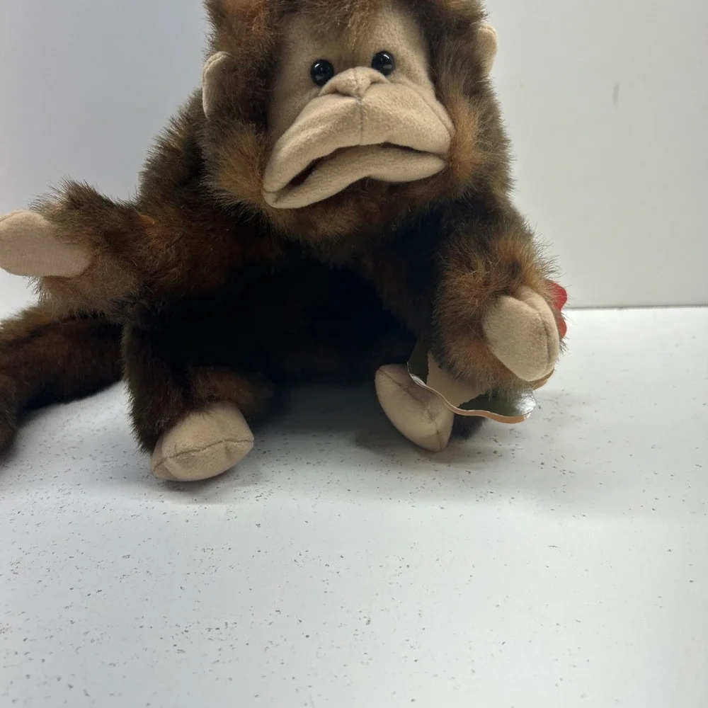 NWT Folkmanis Monkey Hand Puppet Plush Brown Stuffed Animal Collectible‎ Toy